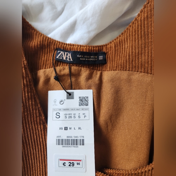 Zara New size small corduroy jumper brown - Picture 4 of 4